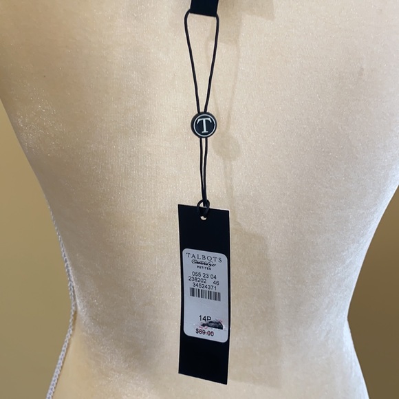 Talbots Short  Sleeve Shell Silk size 14 Petite - Picture 12 of 14